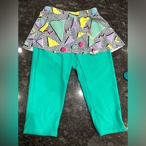 NEW! Leggings & Skirt Decades Dress Up 80s 90s